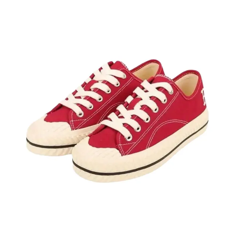 MLB Playball Low Top Canvas Shoes Unisex Red White-1