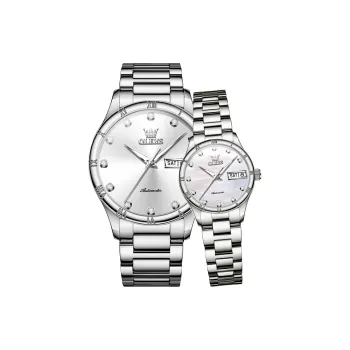 OLEVS Automatic Mechanical Movement Watch Unisex White Dial