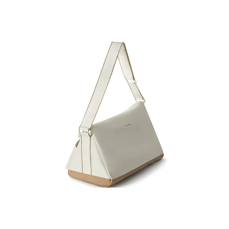 0592 Oxford Portable One Shoulder Gym Bag Trumpets Unisex White/Khaki-1