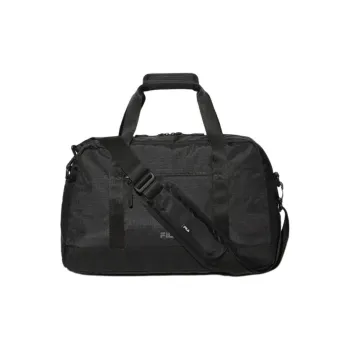 FILA Nylon Gym Bag Medium Size Unisex Black