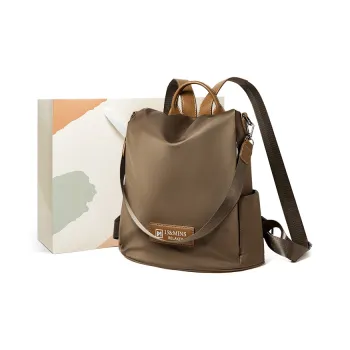 15 MINS Fabric Backpack Regular Women's Coffee/Midnight Black