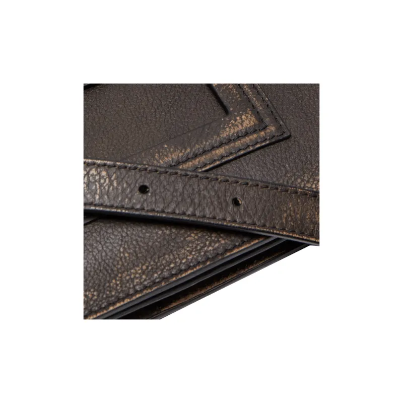 Acne Studios Platt Series Calfskin Handbag Shoulder Bag Women's Dark Brown & Beige-3