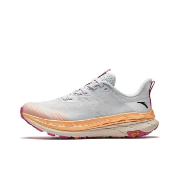Anta Wear Resistant Low Top Trail Running Running Shoes Women's Gray Orange