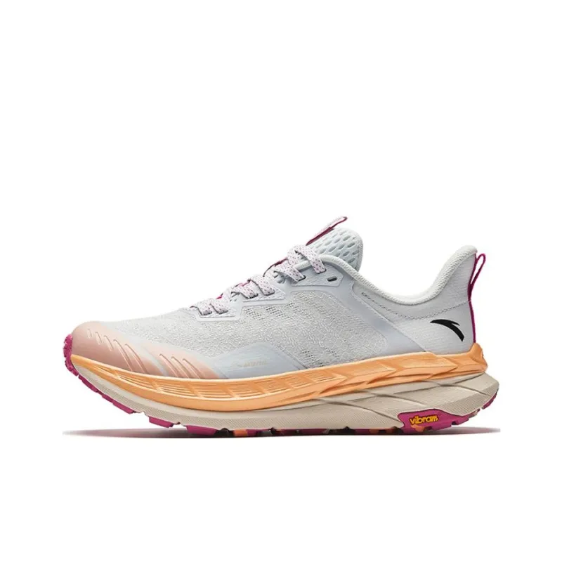 Anta Wear-Resistant Low-Top Trail Running Running Shoes Women's Gray Orange-0
