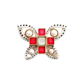 CHANEL 2016 Butterfly Faux pearl Brooch