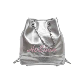 OURFUN PU Backpack Regular Women's Ecru/Silver/Black/Burgundy