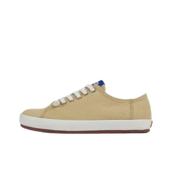 CAMPER Peu Low-Top Canvas Shoes Women's Light Yellow