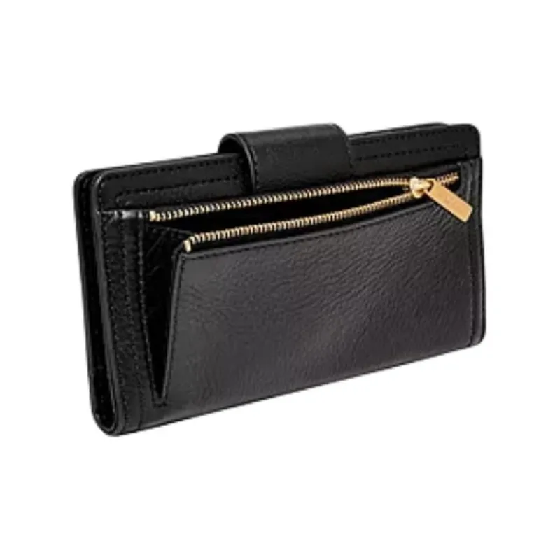FOSSIL Leather With Polyurethane Trim Wallet Men's Black-2