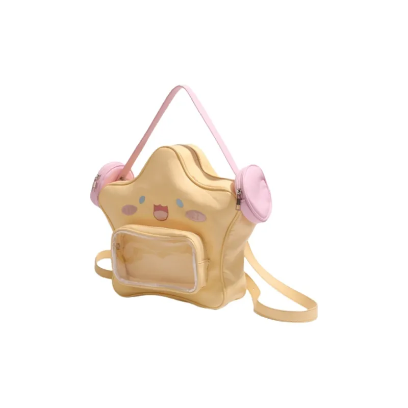 HACIN PU Backpack Regular Women's Yellow/White-2