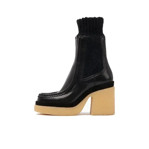 Chloé Panelled Chelsea Platform Boots