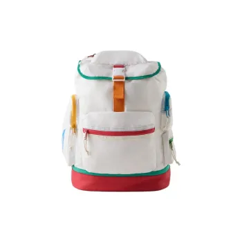 ZARA Polyester Backpack Unisex White & Multicolor
