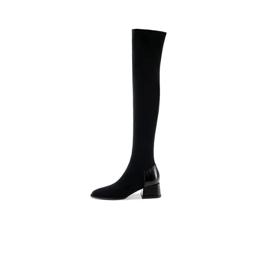 PRETY PEKI Knee-high Boots Women's Rich Black