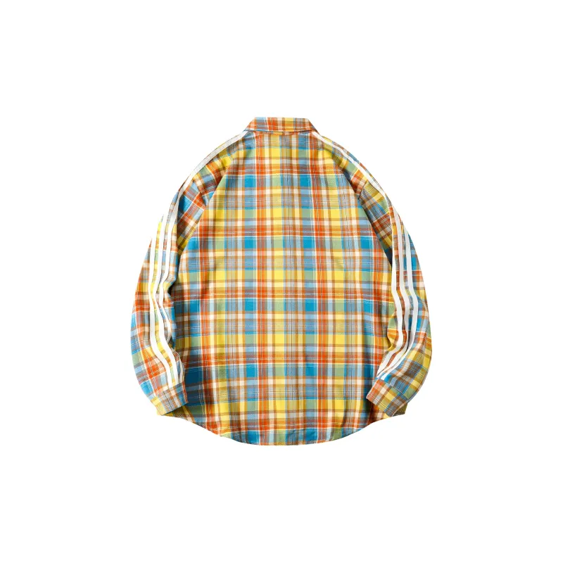FOASIS Shirts Women's Yellow Plaid Long Sleeved-1