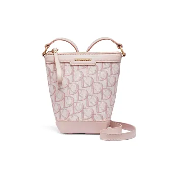RED DRAGONFLY PVC Shoulder Bag, Crossbody Bag Women's Cherry Blossom Pink/Coffee