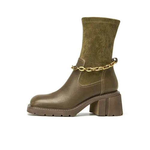 Beau Today Ankle Boots Women's Olive Green