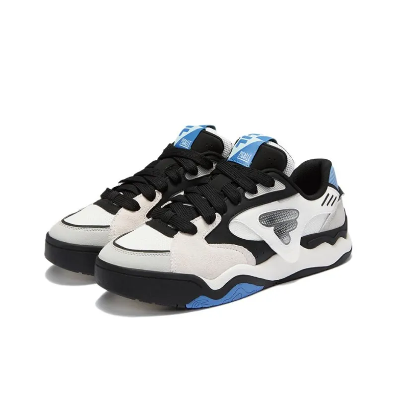 FILA FUSION Kick 2.0 Anti-Slip And Wear-Resistant Lightweight Low-Top Skateboard Shoes Men's Gray Black-1