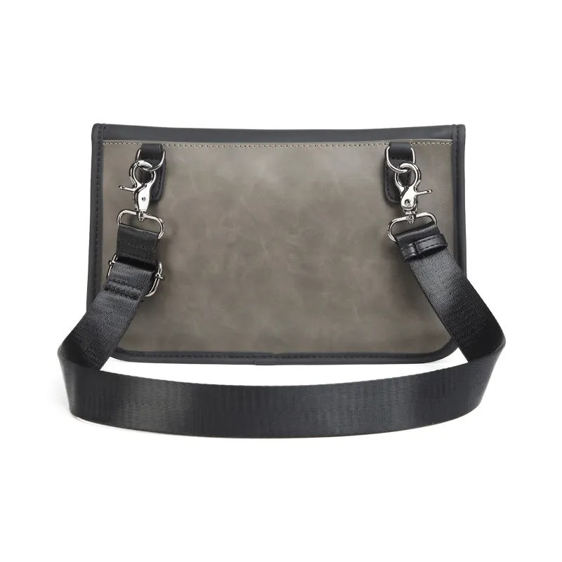 Slazenger PU Crossbody Bags Men's Gray Green-2