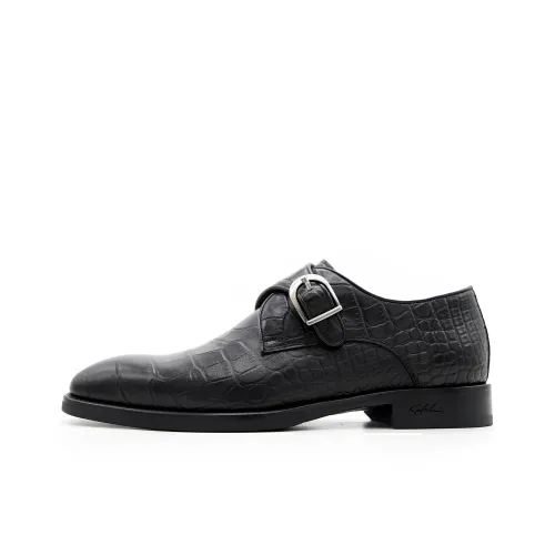 Satchi Business Formal Casual Leather Smokey shoes Men's Black