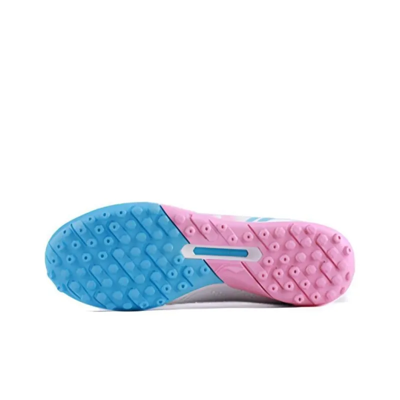 LiNing Shadow 2 TF Rubber Broken Studs Cushioning, Wear Resistant Soccer Shoes Men's White Blue Pink-2
