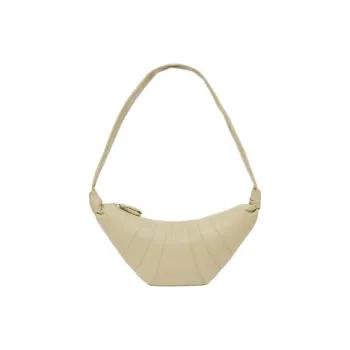 Lemaire Soft Grain Leather Cow Leather Croissant Bag, Shoulder Bag, Crossbody Bag Medium Size Women's Sage Green