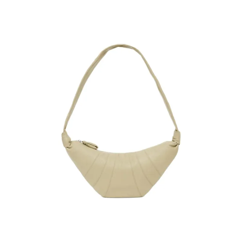 Lemaire Soft Grain Leather Cow Leather Croissant Bag, Shoulder Bag, Crossbody Bag Medium Size Women's Sage Green-0