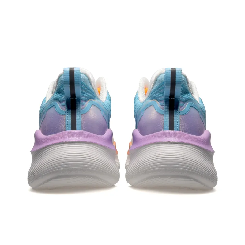 HUITENG Running Shoes Unisex Low Top Rainbow Pink/Dream Purple/Sky Blue/Sunrise Orange/Midnight Black-21