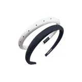 Thin Polka Dot Headbands - White+Black