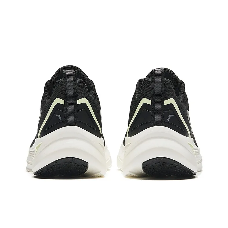 Anta Running Collection Cushioned Slip Resistant Low Top Casual Running Shoes Men's Black White-3