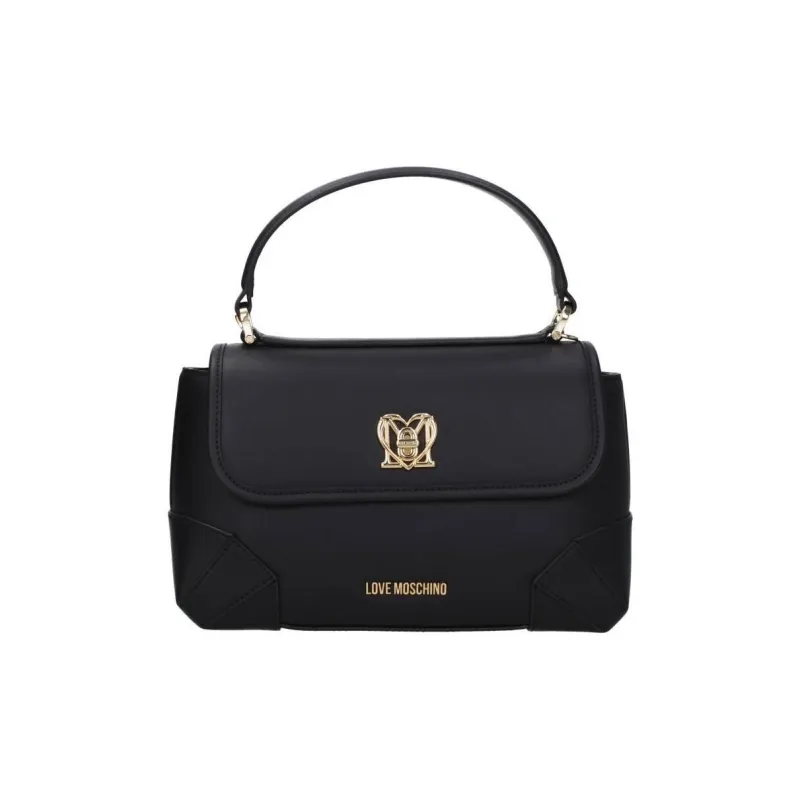 LOVE MOSCHINO Polyurethane Shoulder Bag, Crossbody Bag, Handbag Medium Size Women's Black-0