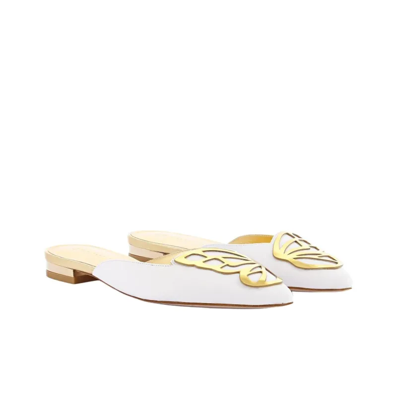 Sophia Webster Butterfly Wrap-toe Slippers Women's White-2