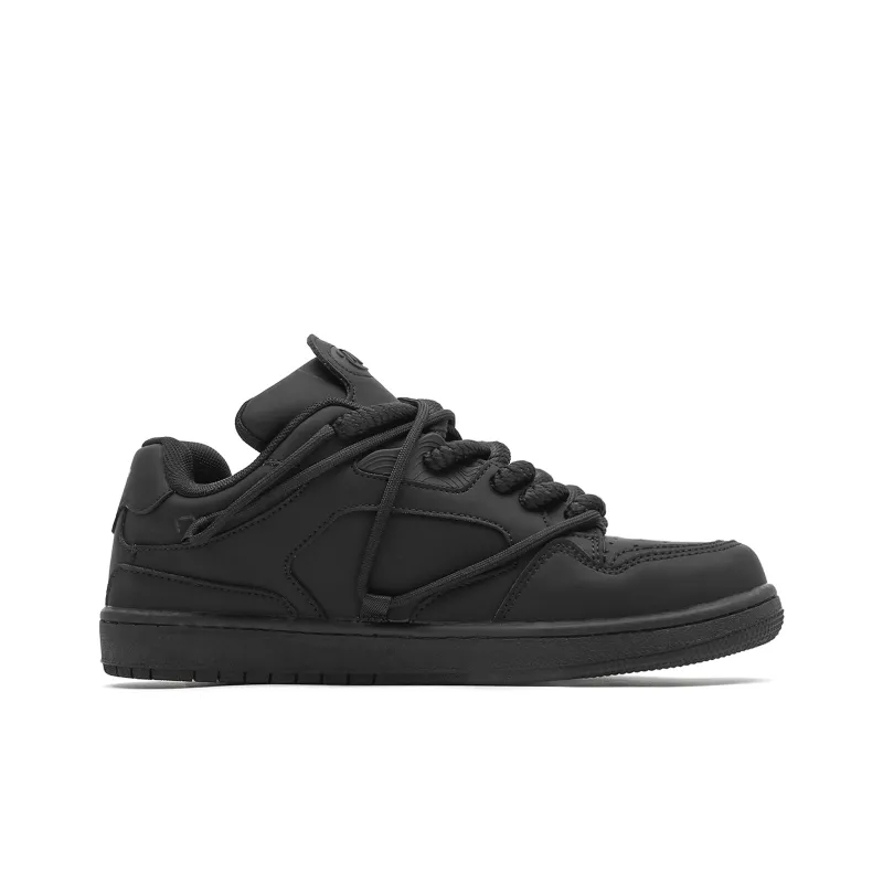 MR.PESIN Low Top Skateboard Shoes Unisex All Black-1