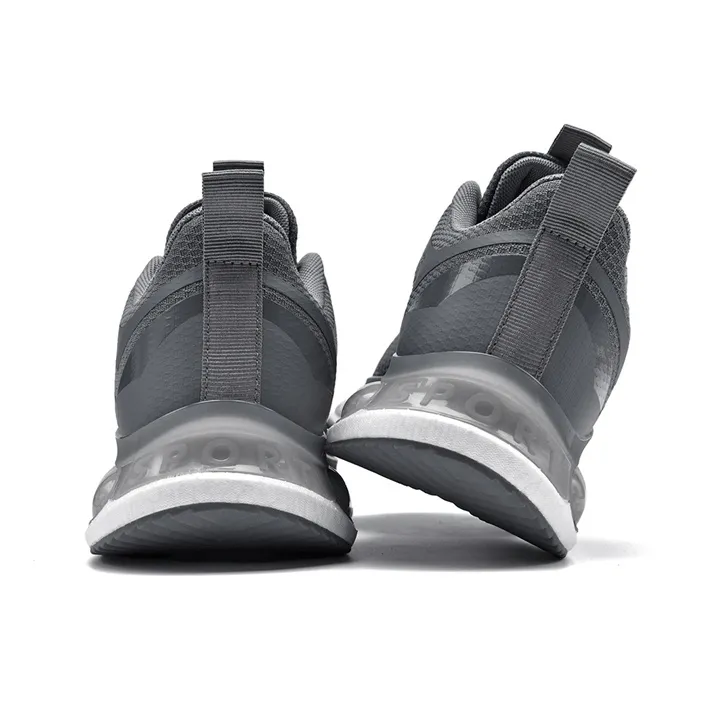 AOKANG Cushioning Coverage Height Increasing Lightweight Breathable Low Top Outdoor Shoes Men's Gray-5