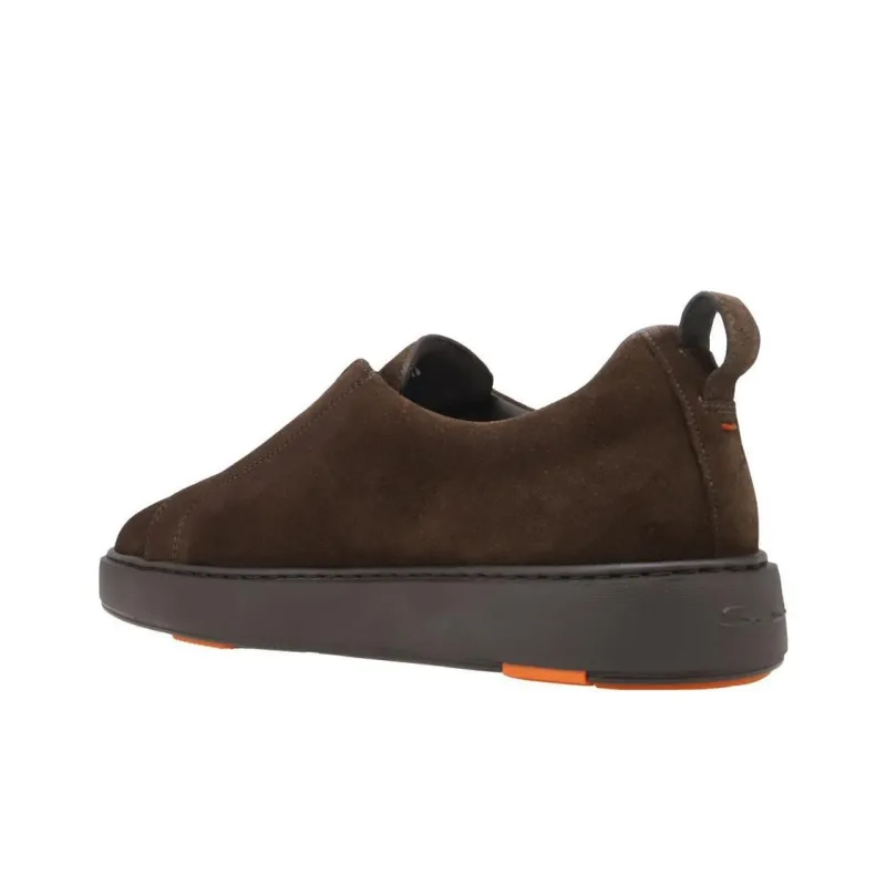 Santoni Low Top Skateboard Shoes Men's Brown-3