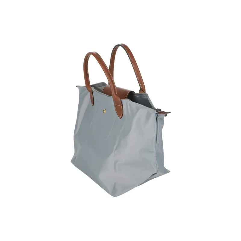 LONGCHAMP Le Pliage Polyamide Canvas With Leather Trim Dumpling Bag Handbags Medium Size Women's Steel Gray-2