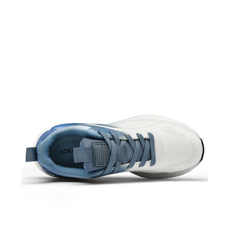 AOKANG Low Top Popcorn Casual Running Shoes Men's White Blue-4