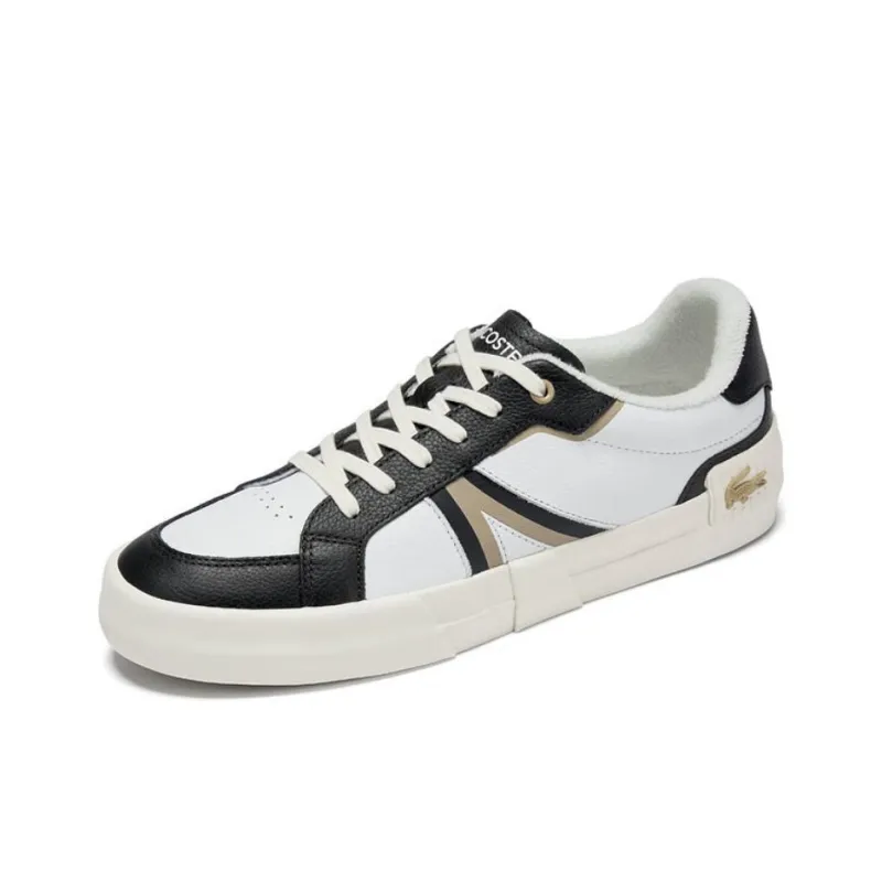LACOSTE Skateboard Shoes Men's White Black-1