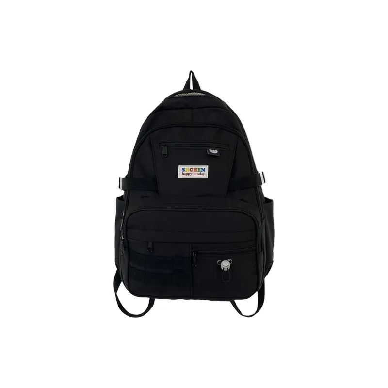 Parker Bear Nylon Backpack Unisex Yellow/Green/Pink/Black-15