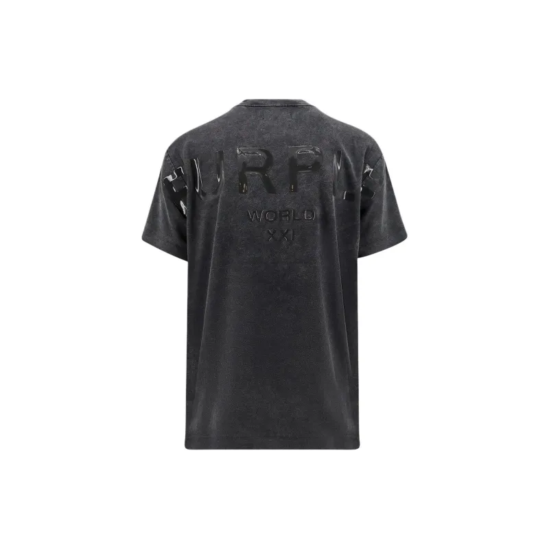 PURPLE-BRAND Logo-appliqué Cotton T-shirt-1