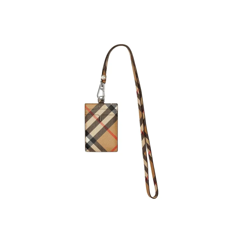 Burberry Polyurethane Card Holder Men's Sand-1