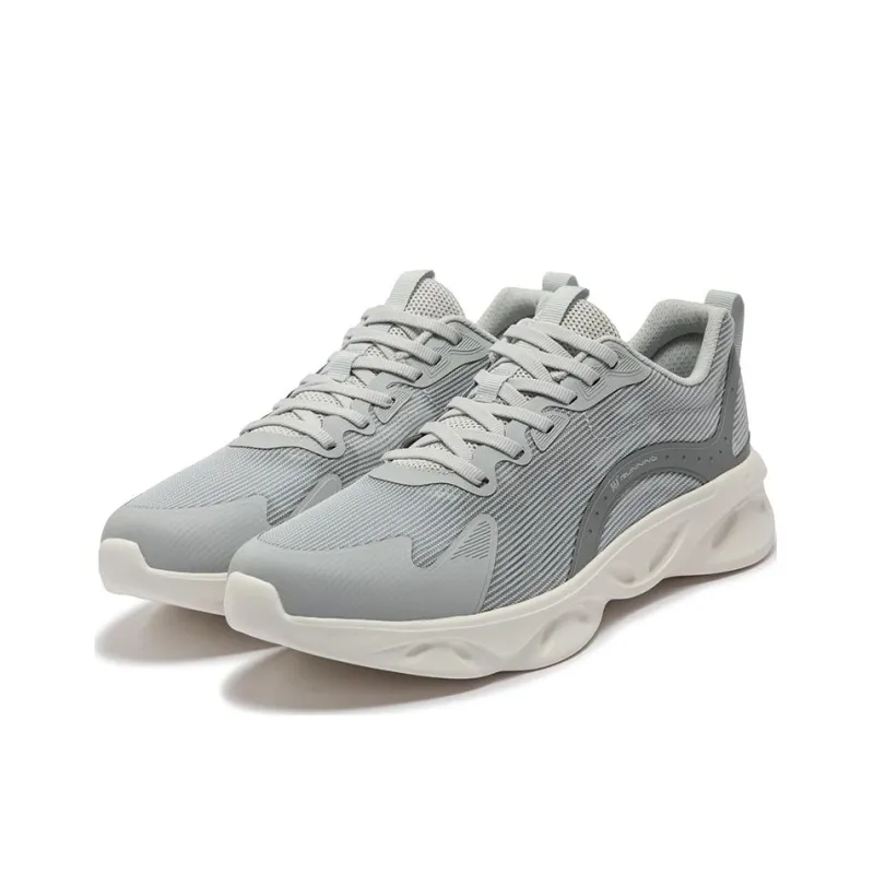 361° Abrasion Resistant Low Top Running Shoes Men's Gray-2