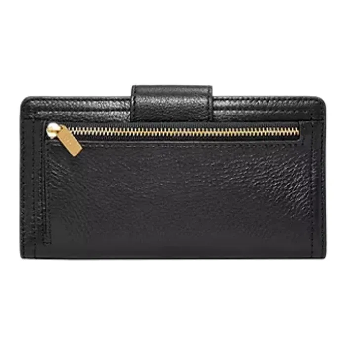 FOSSIL Leather With Polyurethane Trim Wallet Men's Black-1