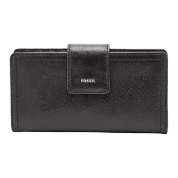 FOSSIL Leather With Polyurethane Trim Wallet Men's Black