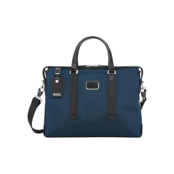 TUMI Nylon One Shoulder Crossbody Laptop Bag Portable Briefcase Medium Size Men's Marine Blue