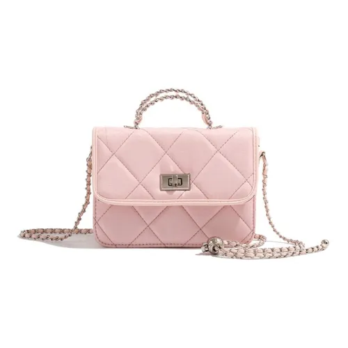 Bywhich PU Crossbody One Shoulder Handbags Regular Women's Pink