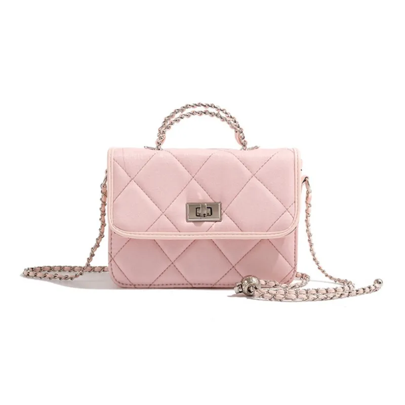 Bywhich PU Crossbody One Shoulder Handbags Regular Women's Pink-0