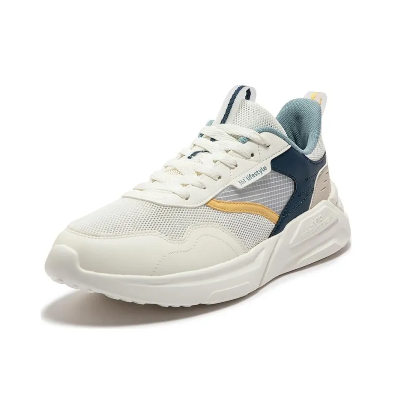 361° Life Collection Non slip Lightweight Low Top Casual Running Shoes Men's White Blue-2