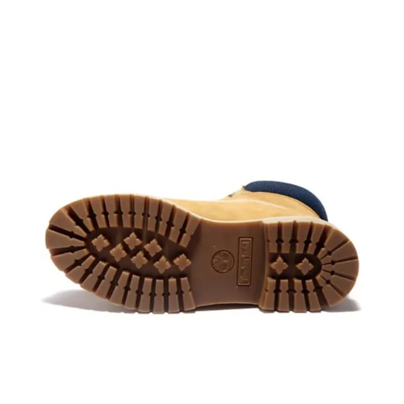 Timberland 6 Inch Premium Waterproof Boots 'Wheat Nubuck Blue Collar'-4
