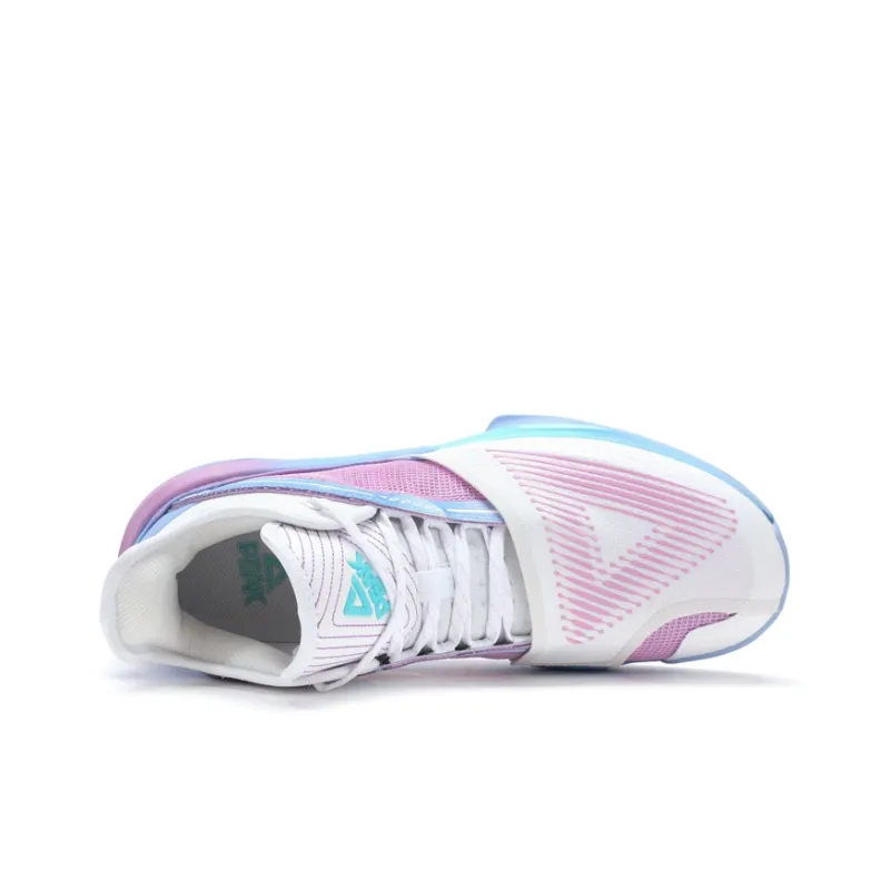 PEAK Basketball Shoes Women's Low Top Ecru/Light Purple-3
