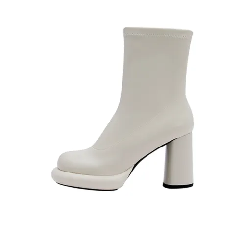 URBAN REVIVO Ankle Boots Women's Beige