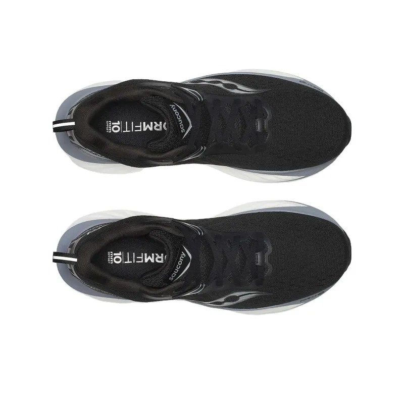 Saucony TRIUMPH 22 Slip Resistant And Breathable Low Top Running Shoes Men's Black White-2